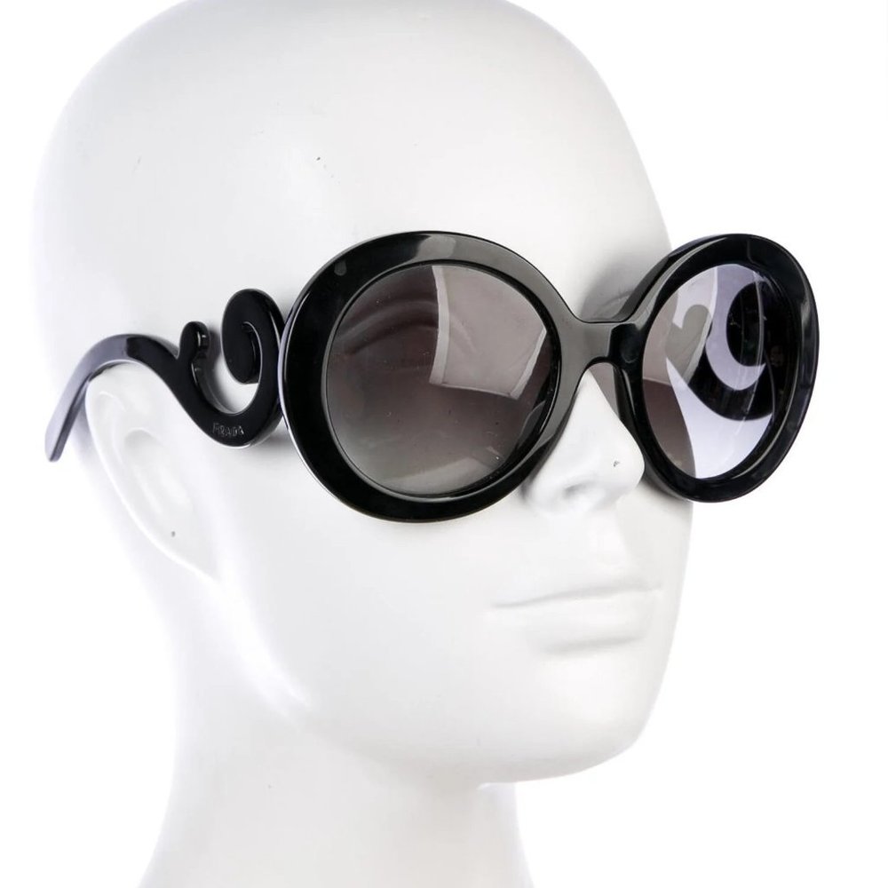PRADA BAROQUE  GRADIENT SUNGLASSES, BLACK, PRE-OWNED